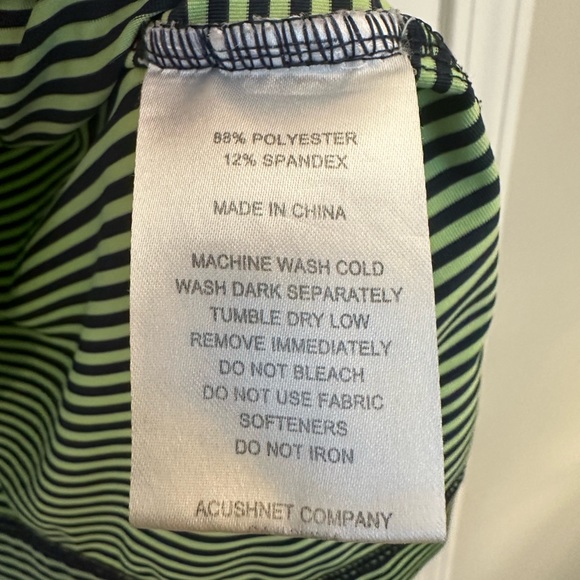 Men’s Medium FootJoy green and‎ blue striped golf shirt - Picture 7 of 9